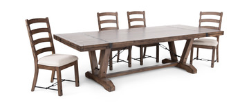 image Yellowstone Dining Table With 4 Ladderback Chairs