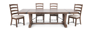 Yellowstone Dining Table With 4 Ladderback Chairs