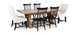 Clear Lake Trestle Table With 4 Windsor Chairs And 2 Host Chairs thumbnail 1