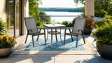 Park Avenue 3pc Bistro Dining Set - Grey thumbnail 3