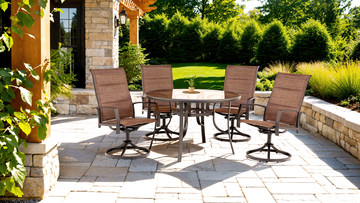 St. Croix 5 Piece Padded Patio Dining Set