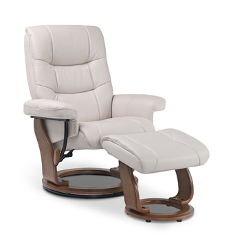 image Anita Swivel Recliner And Ottoman - Beige
