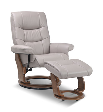image Anita Swivel Recliner And Ottoman - Mushroom