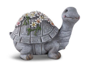 image Turtle With Solar Flowers