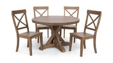 Dakota Oak 48″ Round Table And 4 Chairs thumbnail 1