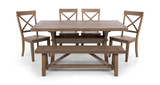 Dakota Oak Trestle Table With 4 Stools And Bench thumbnail 2