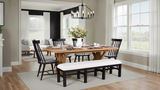Clear Lake Trestle Table With 4 Windsor Side Chairs And Upholstered Bench thumbnail 4