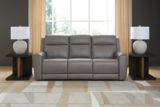 Campbell Power Leather Sofa - Coin thumbnail 4