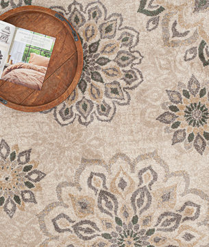 Minerva/Asterin Alabaster Area Rug - 5′0″ x 7′3″