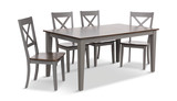 À La Carte Dining Table With 4 Chairs - Grey thumbnail 1