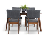 Ireland Extension Table With 4 Chairs - Walnut thumbnail 6