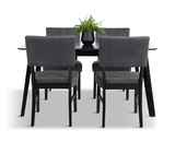 Ireland Espresso Extension Table With 4 Chairs thumbnail 6
