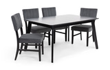 Ireland Espresso Extension Table With 4 Chairs thumbnail 1