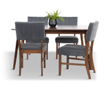 Ireland Extension Table With 4 Chairs - Walnut thumbnail 7