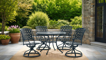 Bellmore 5 Piece Swivel Patio Dining Set