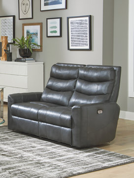 Nash Leather Power Reclining Loveseat