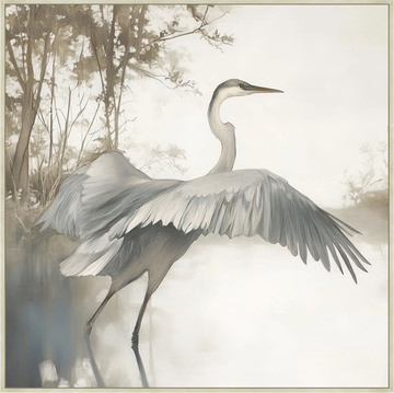 image Feathers On Water I Framed Canvas