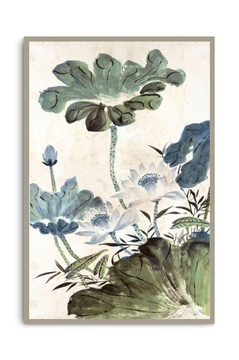 image Blue Lotus Garden I Framed Art