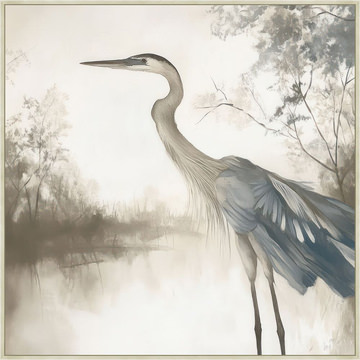 image Feathers On Water II Framed Canvas