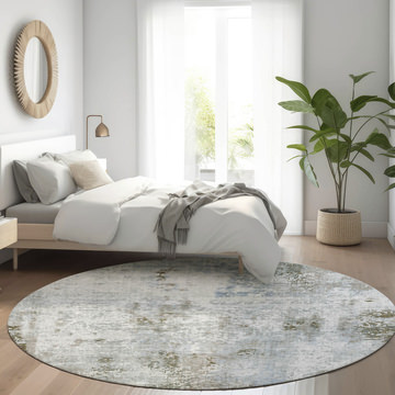 Kochi Mocha Washable Area Rug - 8′0″ X 8′0″