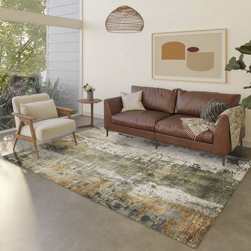 Kochi Putty Washable Area Rug - 5′0″ X 7′6″