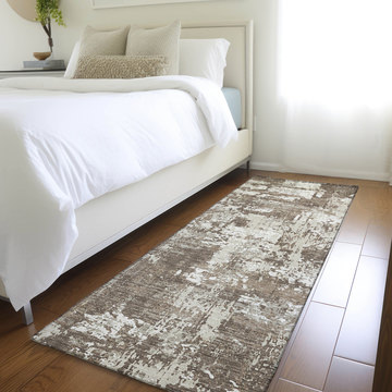 Kochi Brown Washable Area Rug - 2′3″ X 7′6″