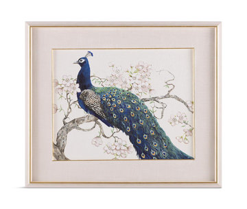 image Peacock And Blossoms I Framed Art