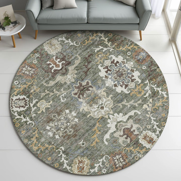 Silk Road Basil Washable Area Rug - 8′0″ X 8′0″
