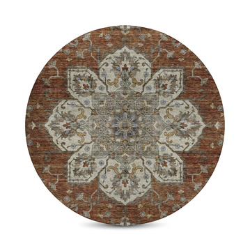 Silk Road Paprika Washable Area Rug - 8′0″ X 8′0″