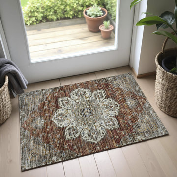 Silk Road Paprika Washable Area Rug - 2′6″ X 3′10″