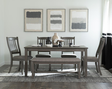 Berkley Dining Table With 4 Chairs And Bench