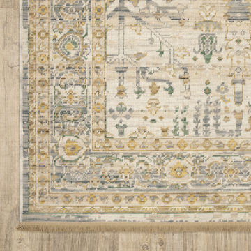 Acacia Beige/Tan Area Rug - 9′10″ X 12′10″