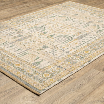 Acacia Beige/Tan Area Rug - 9′10″ X 12′10″