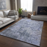 Bresca Blue Washable Area Rug - 5′0″ X 7′6″ thumbnail 3