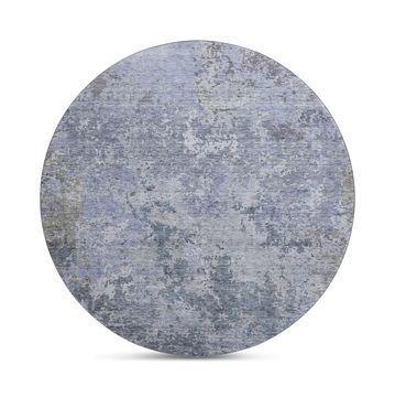 Bresca Blue Washable Area Rug - 8′0″ X 8′0″