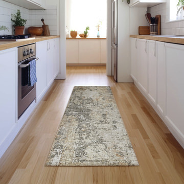 Bresca Terracotta Washable Area Rug - 2′3″ X 7′6″