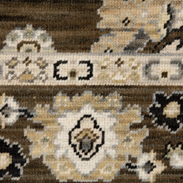 Acacia Kashan/Coffee Area Rug - 9′10″ X 12′10″
