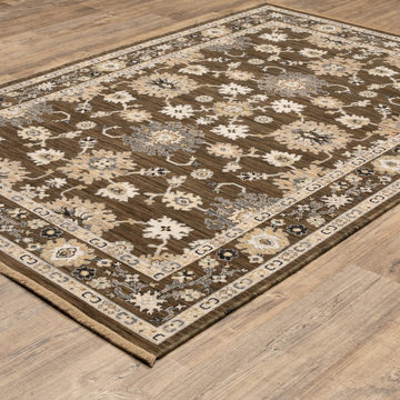 Acacia Kashan/Coffee Area Rug - 9′10″ X 12′10″