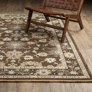 Acacia Kashan/Coffee Area Rug - 9′10″ X 12′10″