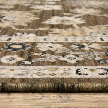 Acacia Kashan/Coffee Area Rug - 9′10″ X 12′10″