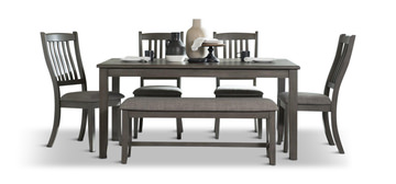 image Berkley Dining Table With 4 Chairs And Bench