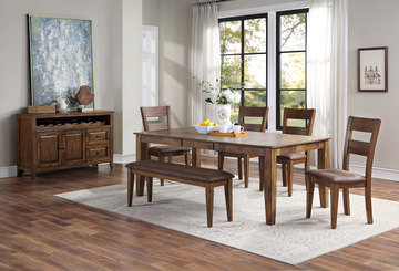 Camden Dining Table With 4 Dining Chair And Bench