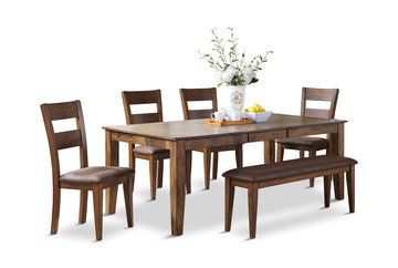 image Camden Dining Table With 4 Dining Chairs And Bench