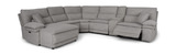 Leo 6 Piece Power Reclining Modular Sectional with Left Chaise thumbnail 3