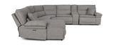 Leo 6 Piece Power Reclining Modular Sectional with Left Chaise thumbnail 2