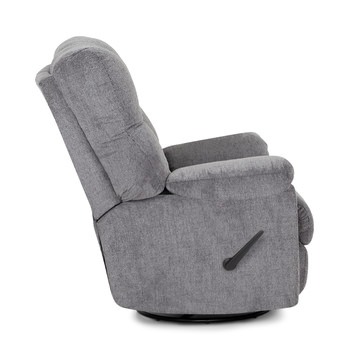 Amos Swivel Rocker Recliner - Charcoal