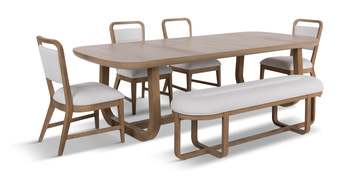 image Canyon Table With 4 Chairs And Bench