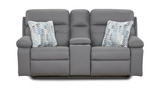 Bennett Reclining Loveseat with Console - Asphalt thumbnail 1