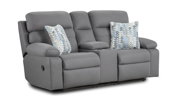 Bennett Reclining Loveseat with Console - Asphalt
