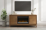 Burrell 64″ Midcentury Fireplace Media Console thumbnail 2